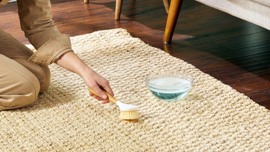 Limpiar una alfombra de yute en casa