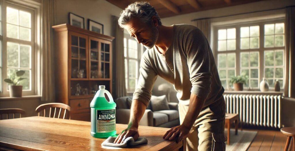 limpiar muebles de madera con amoniaco