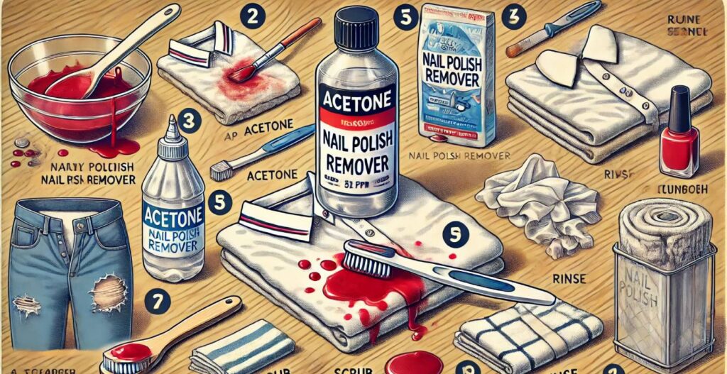 quitar esmalte de uñas de la ropa